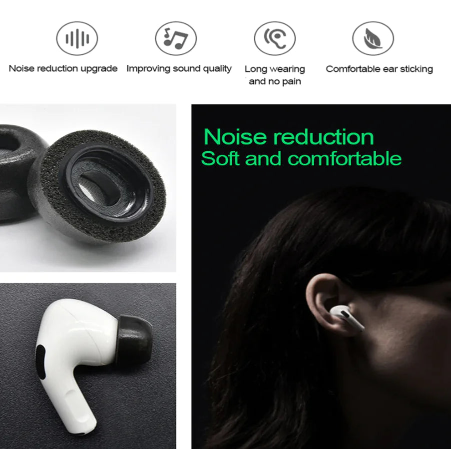 Replacement Ear Tips For Apple Airpods Pro Memory Foam Tips Airpod Pro - 3 Pairs