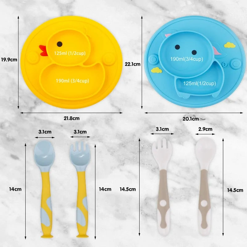 Baby Duck Shape Silicone Plate